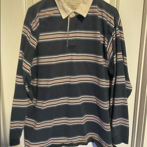 Striped long sleeve button down shirt